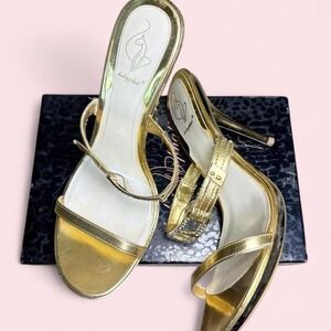 Y2K Vintage Baby Phat gold metallic high heel stiletto